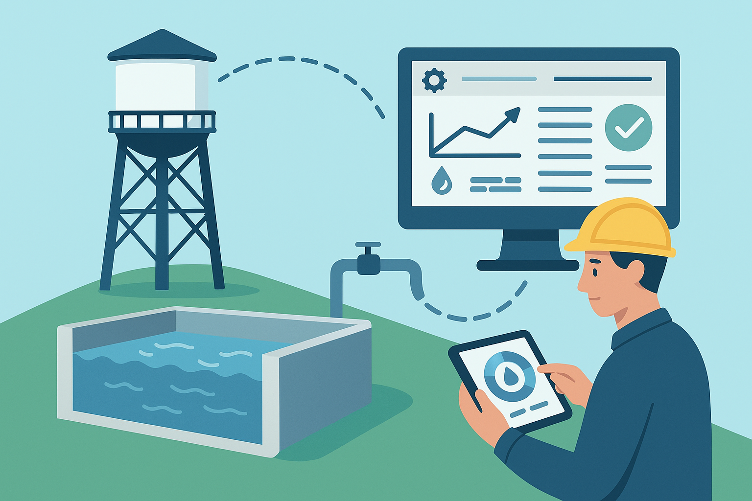 Panel de control SCADA para gestión de agua potable